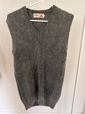 Angora wool vintage sweater vest